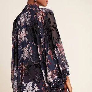 Anthropologie Fern Burnout Velvet Kimono by akemi + kin